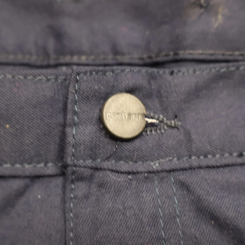 Carhartt Pants Men 36x32 Blue Dungaree Fit Flame Resistant Work Rugged Utility